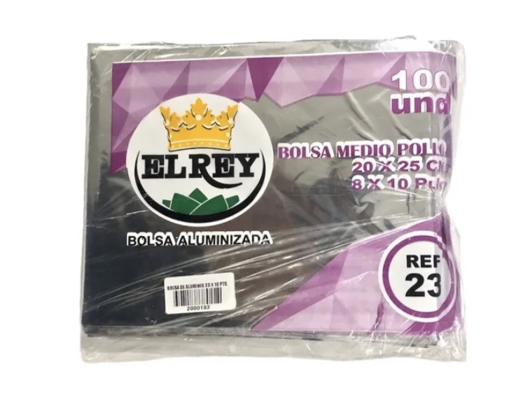 BOLSA ALUMINIZADA L-23 1/2 POLLO EL REY