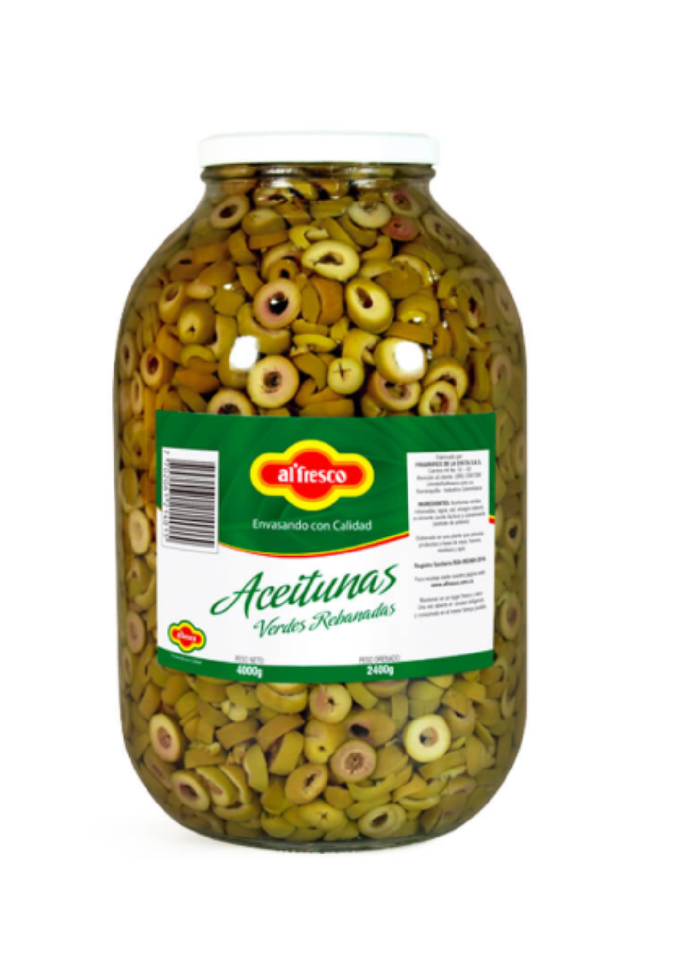 ACEITUNA VERDE REBANADA *4000gr ALFRESCO
