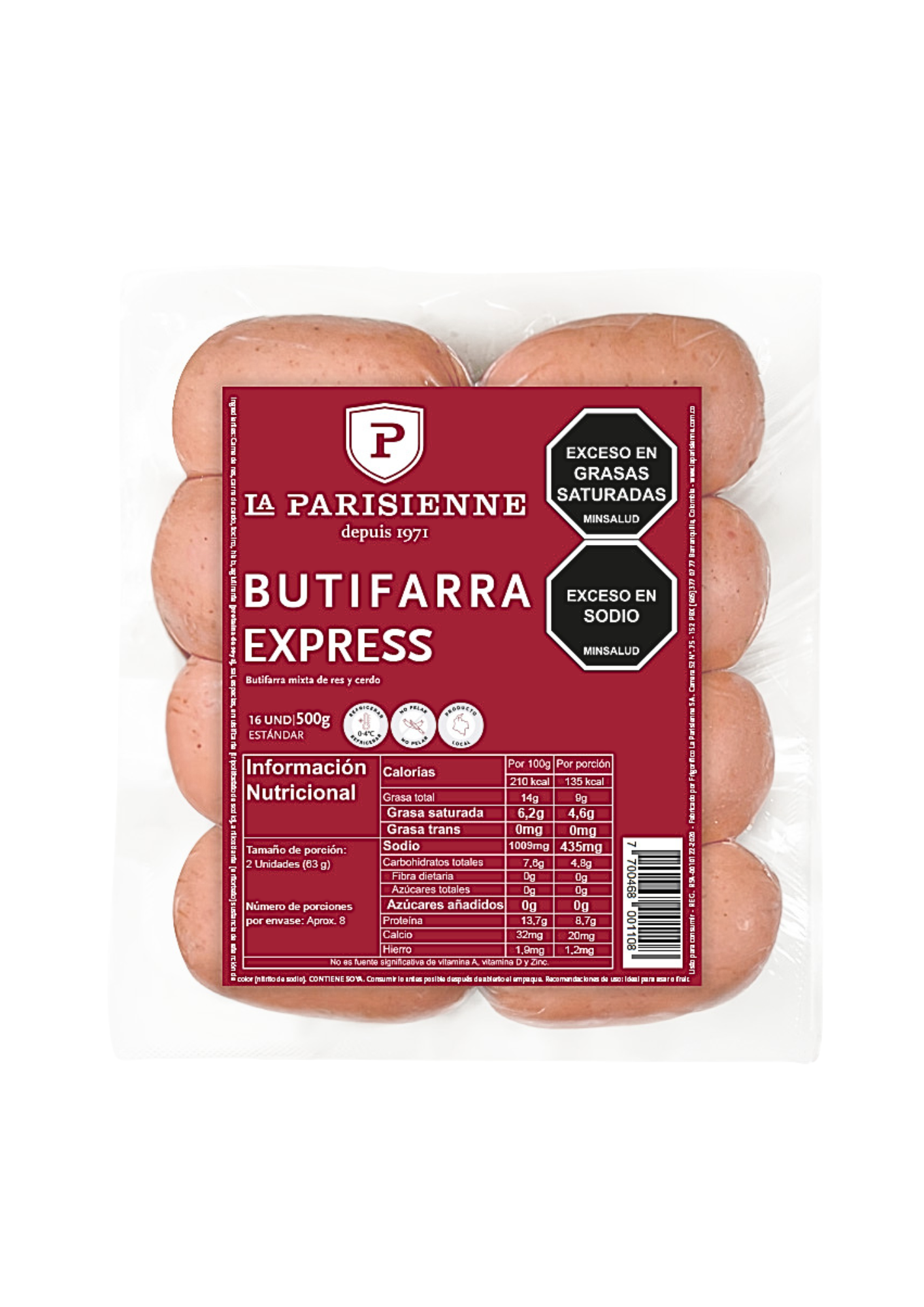 BUTIFARRA EXPRESS 16 UND 500gr PARISIENNE