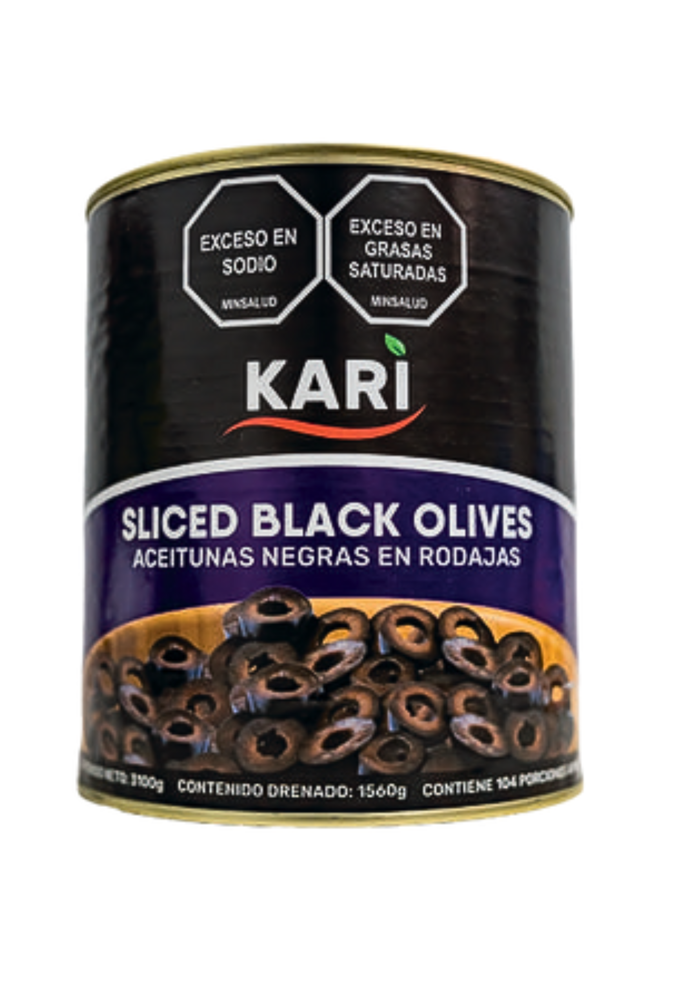 ACEITUNA NEGRA REBANADA 3100gr KARY