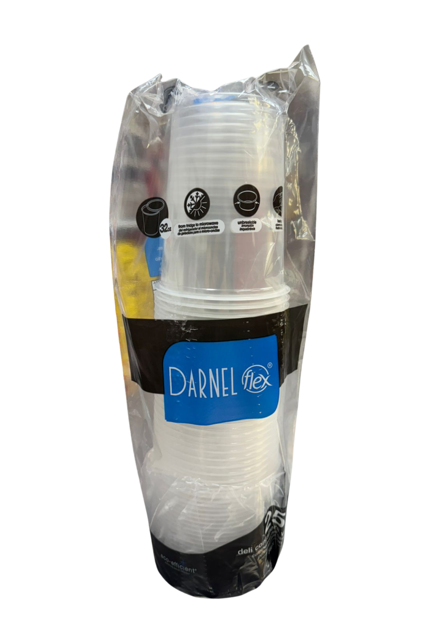 CONTENEDOR DELI FLEX 32oz 25und DARNEL