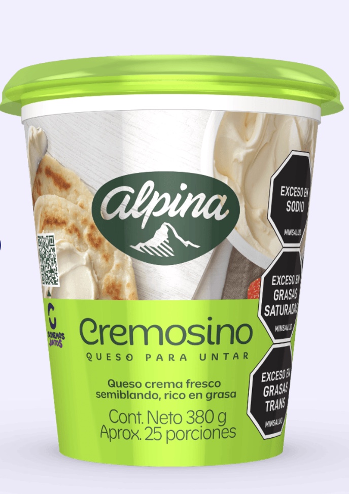QUESO CREMA UNTAR *380gr ALPINA