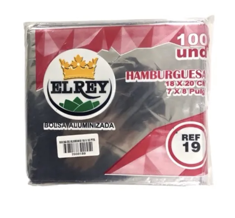 BOLSA ALUM L-19 HAMBURGUESA EL REY