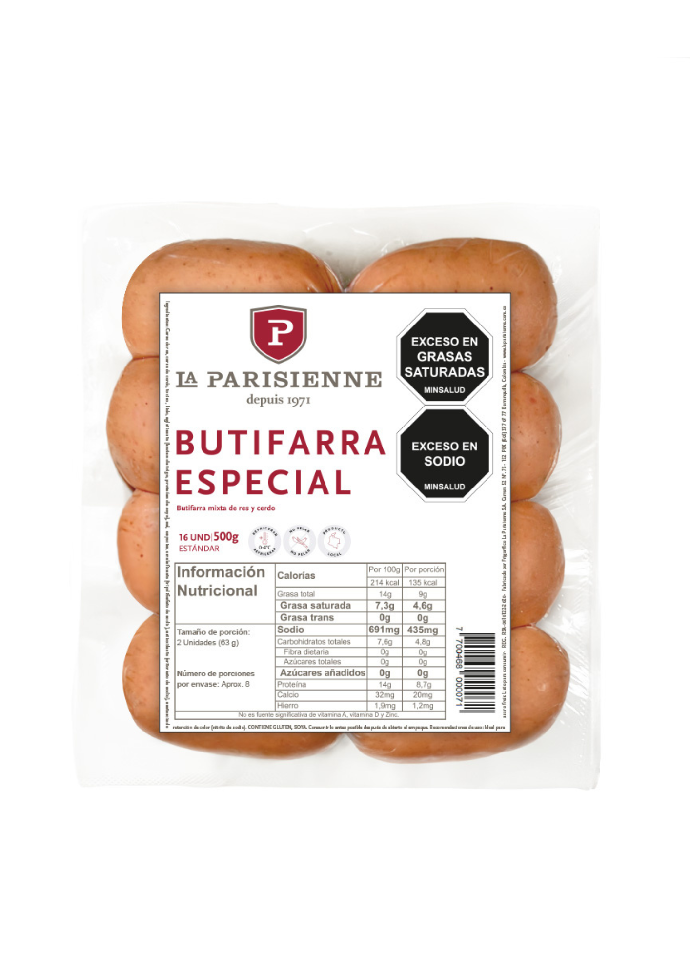 BUTIFARRA ESPCIAL 16 UND 500gr PARISIENNE
