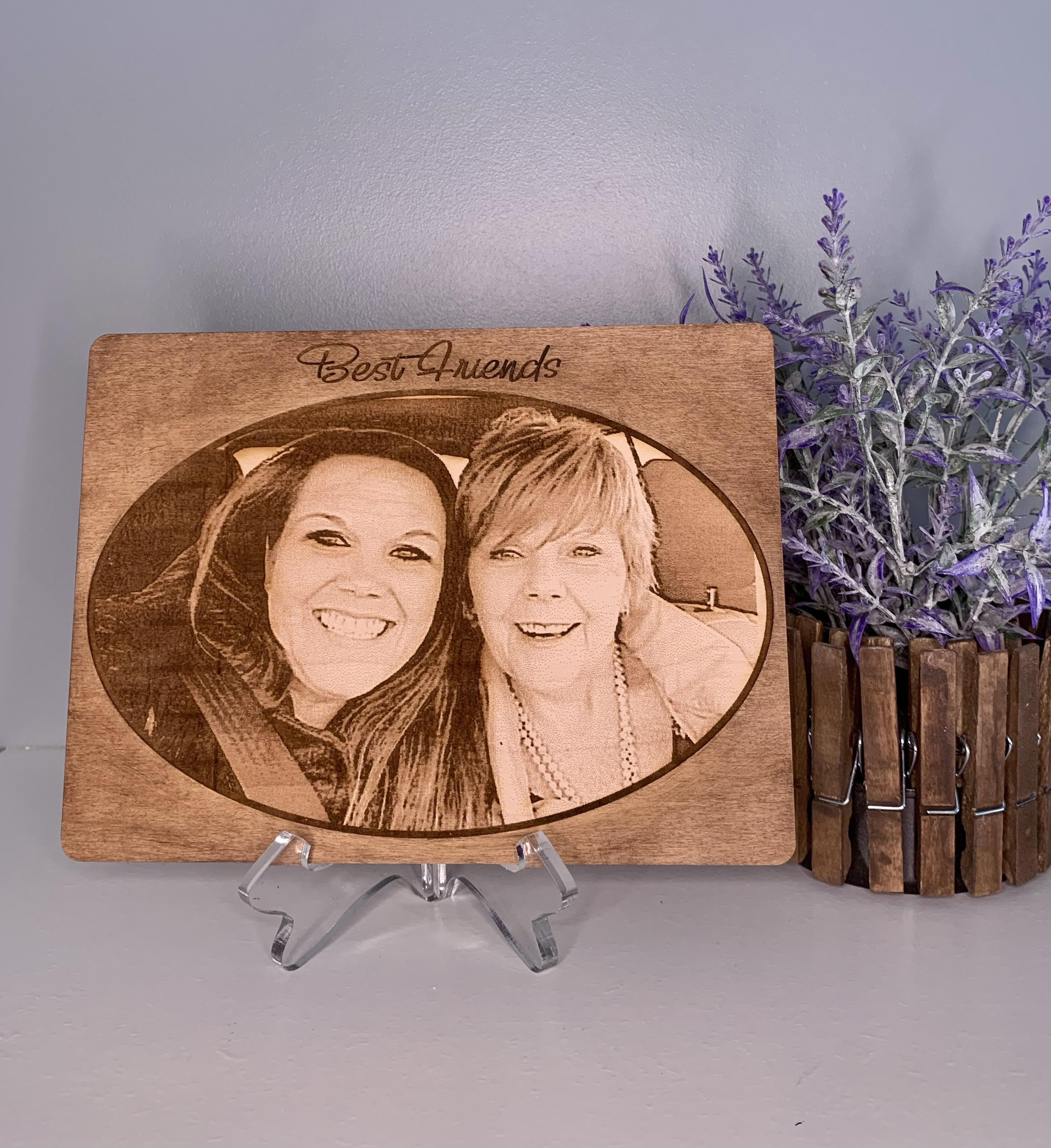 Framed 5x7 Laser Engraved Photo