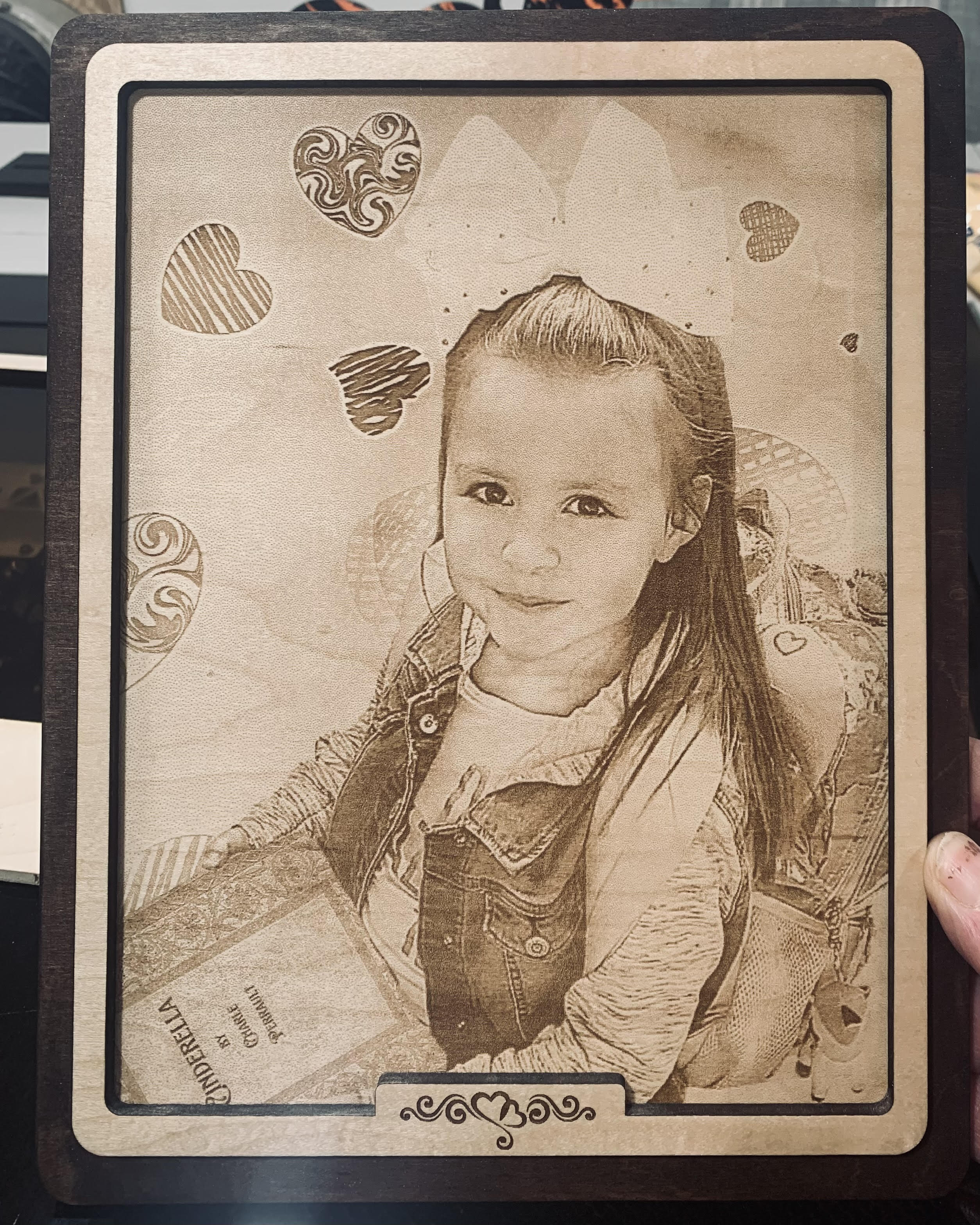 Framed 5x7 Laser Engraved Photo