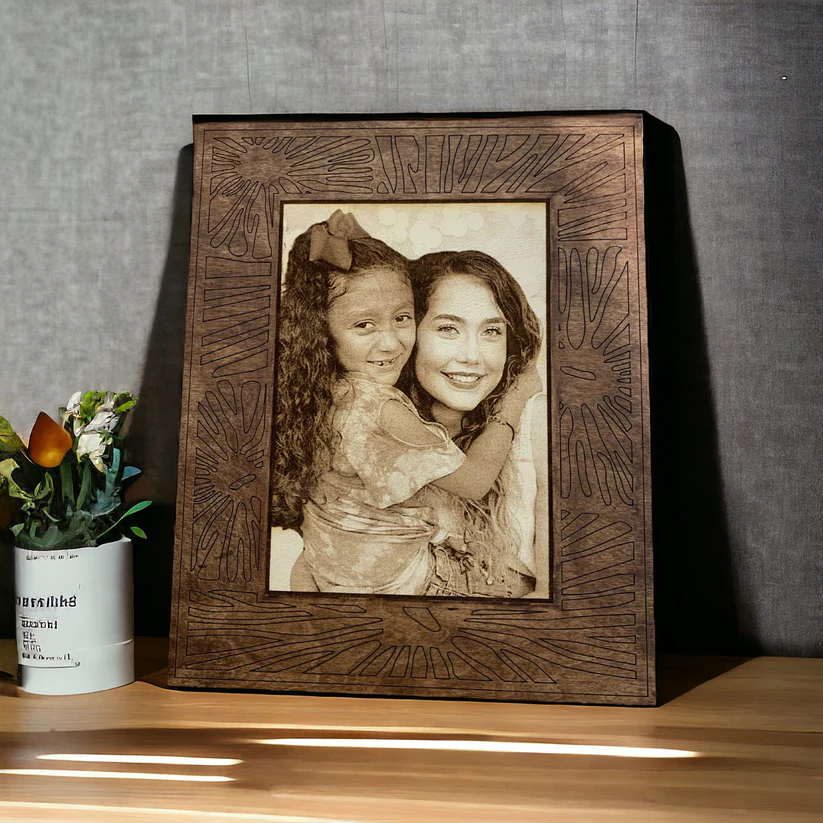 Framed 5x7 Laser Engraved Photo