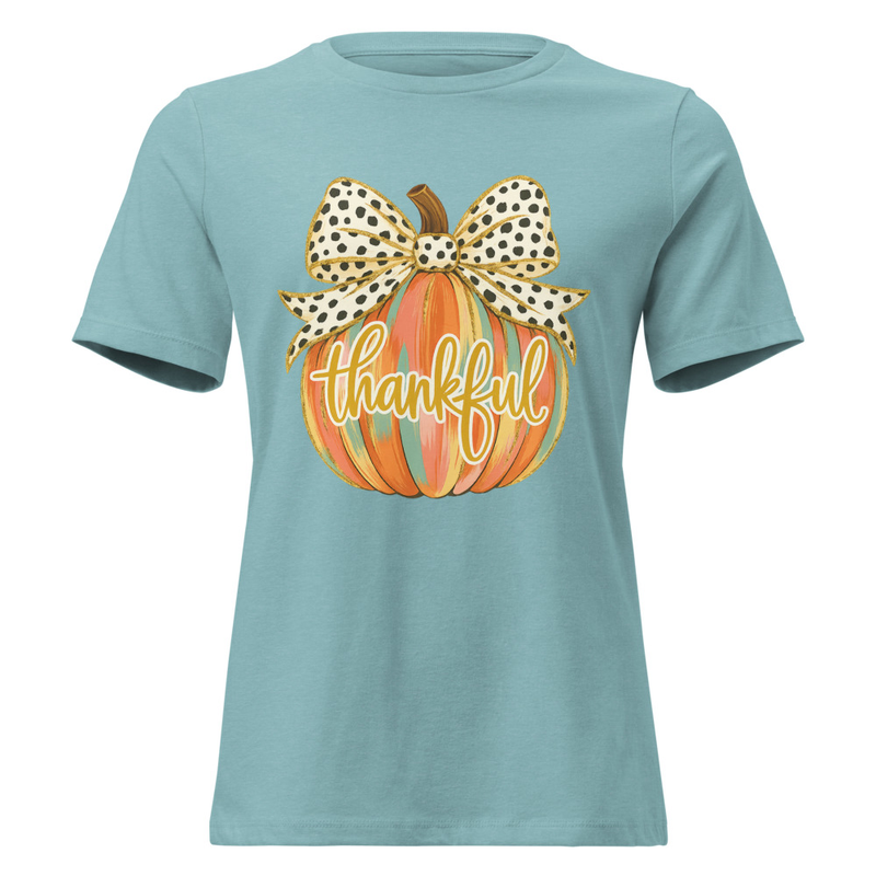 Thankful Pumpkin - Fall - Women's Relaxed Super Soft T-Shirt