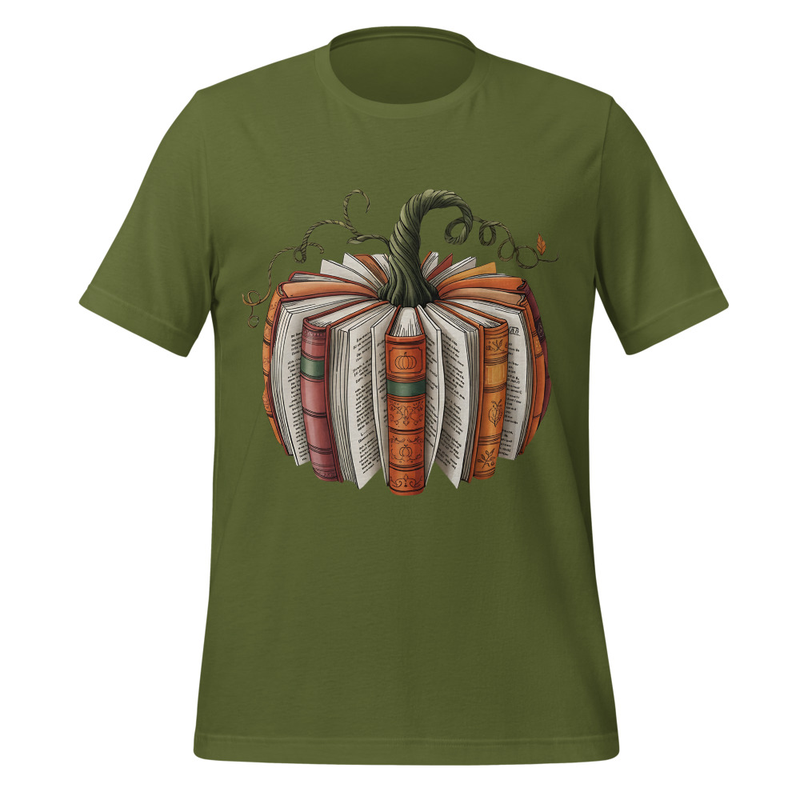 Book Club Pumpkin - Fall - Womens and Men’s T-Shirt