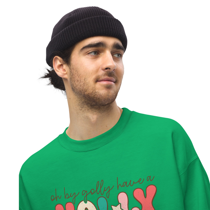 Holly Jolly - Christmas - Women and Men Relaxed Fit Sweatshirt