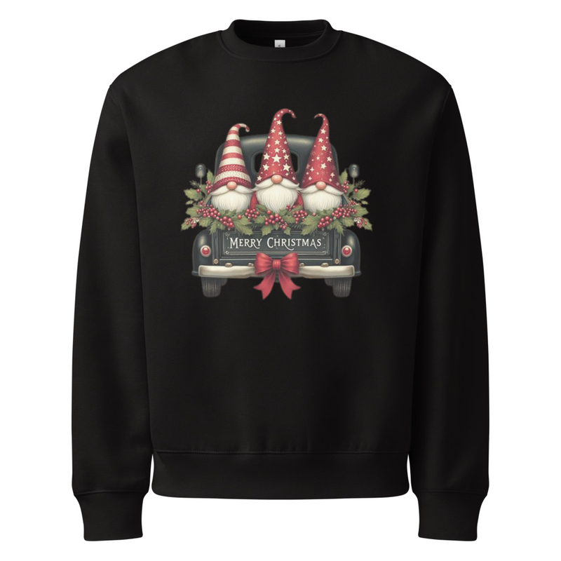 Vintage Truck Gnomes Oversized Sweatshirt