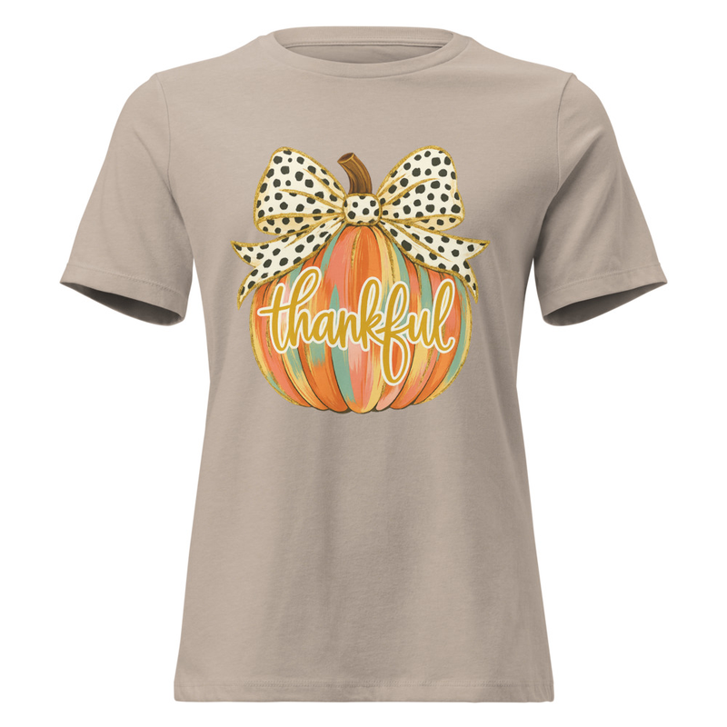 Thankful Pumpkin - Fall - Women's Relaxed Super Soft T-Shirt
