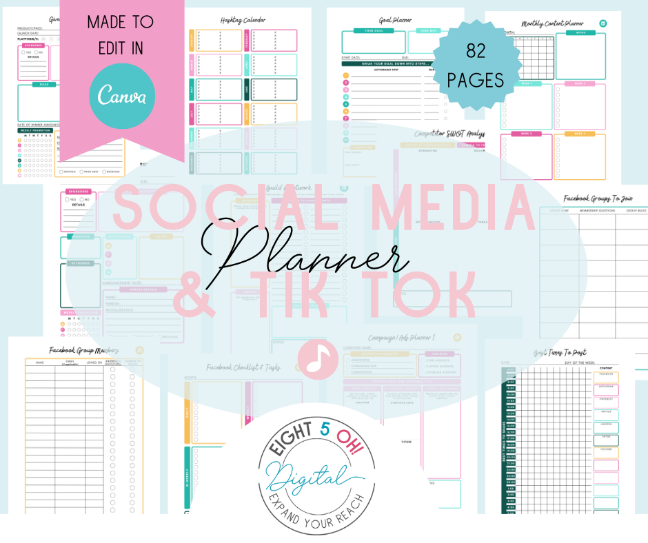 Complete Social Media & Tik Tok Planner