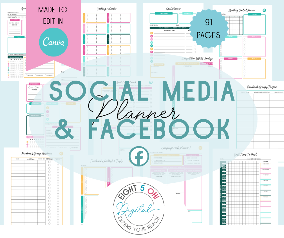 Complete Social Media & Facebook Planner