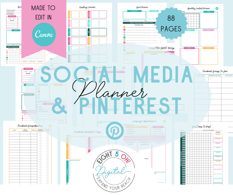 Complete Social Media & Pinterest Planner