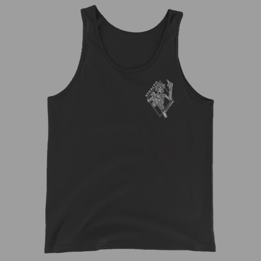 Black Graphic Tank Top