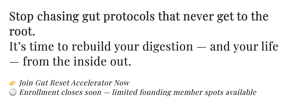 12-Week Gut Reset Accelerator