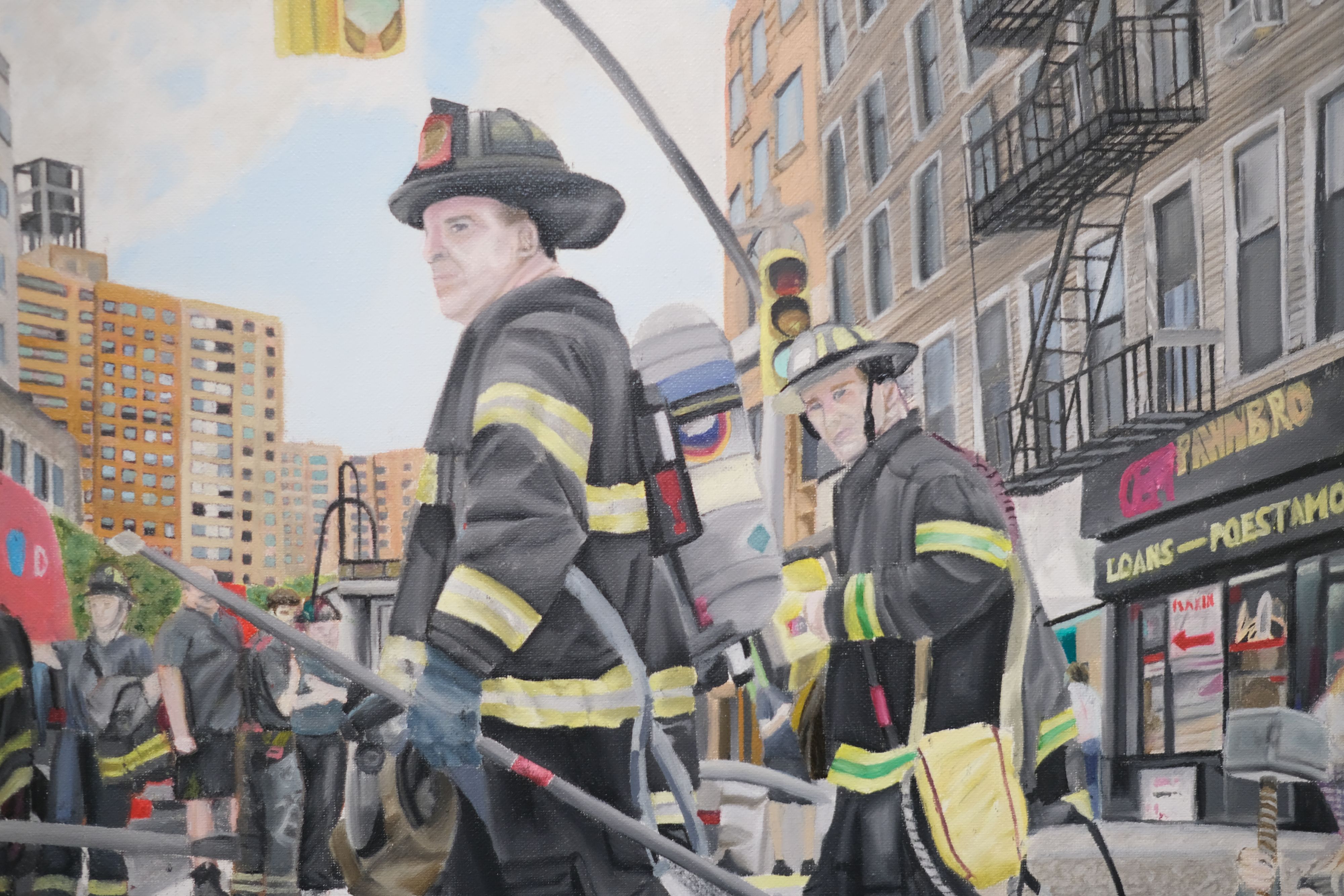 NYC Firefighters Heroes Scene 