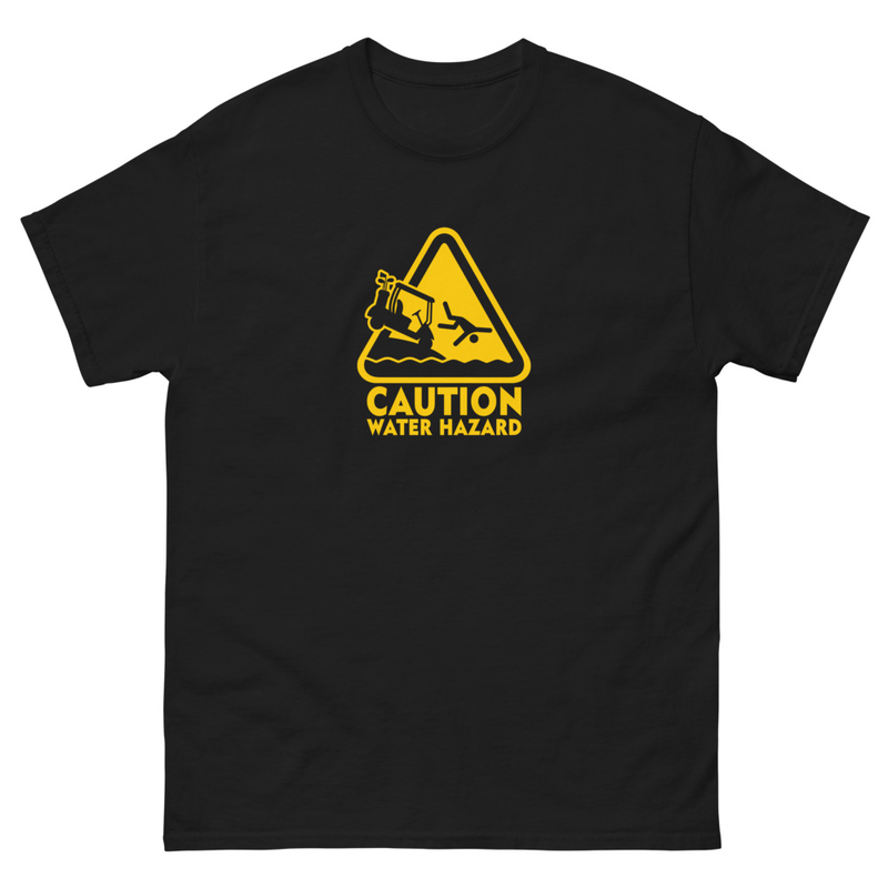 Caution Water Hazard Golf T-shirt