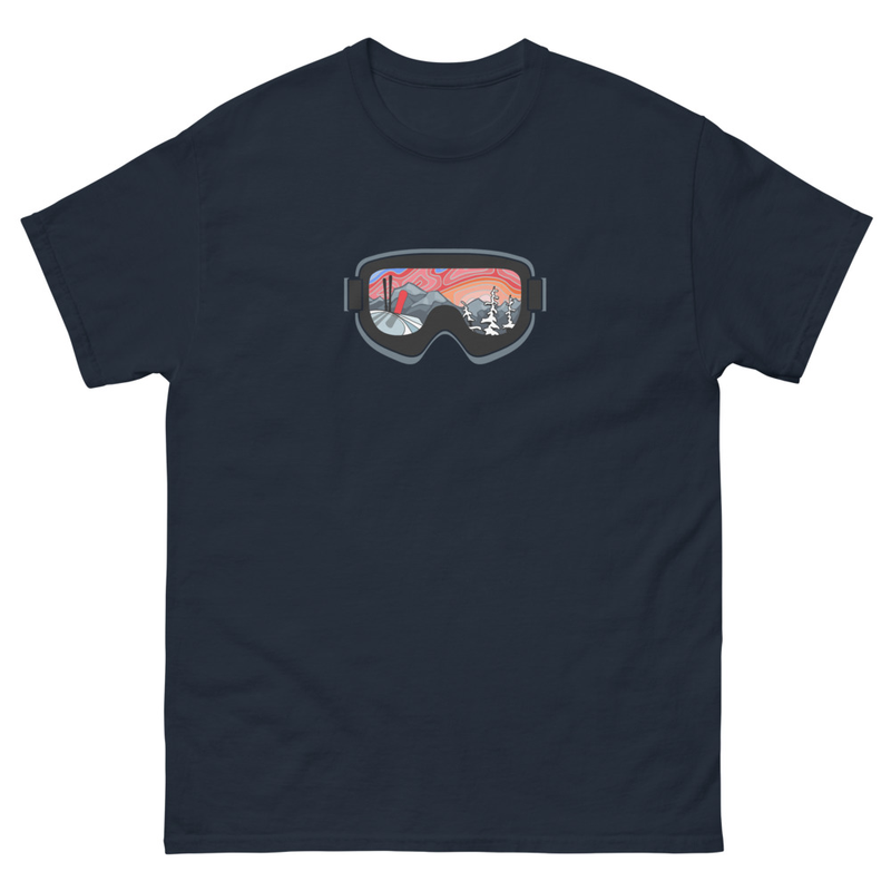 Sunset Goggles Skiing Snowboarding T-shirt