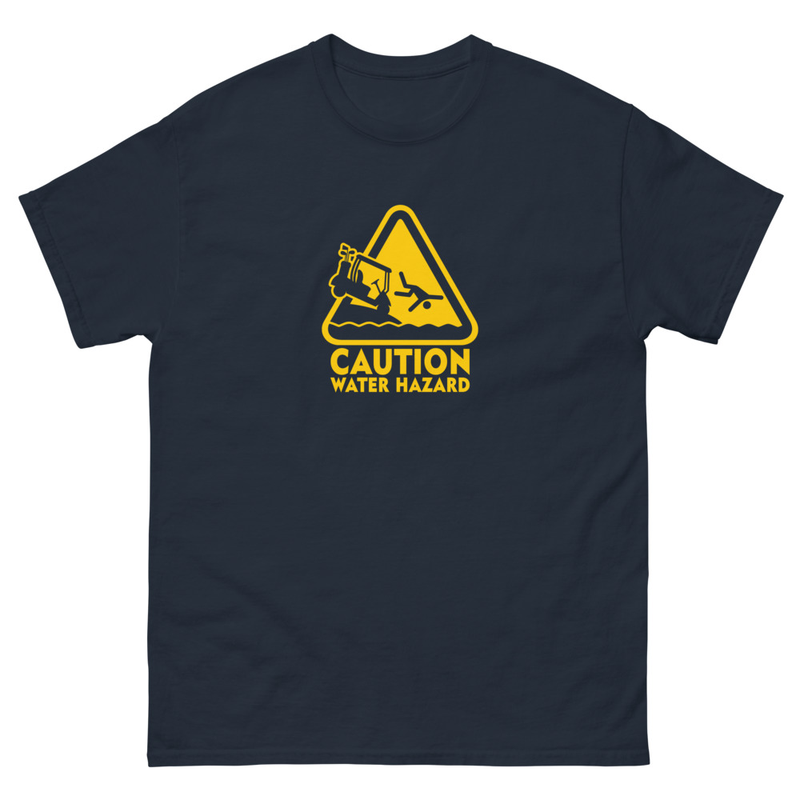 Caution Water Hazard Golf T-shirt