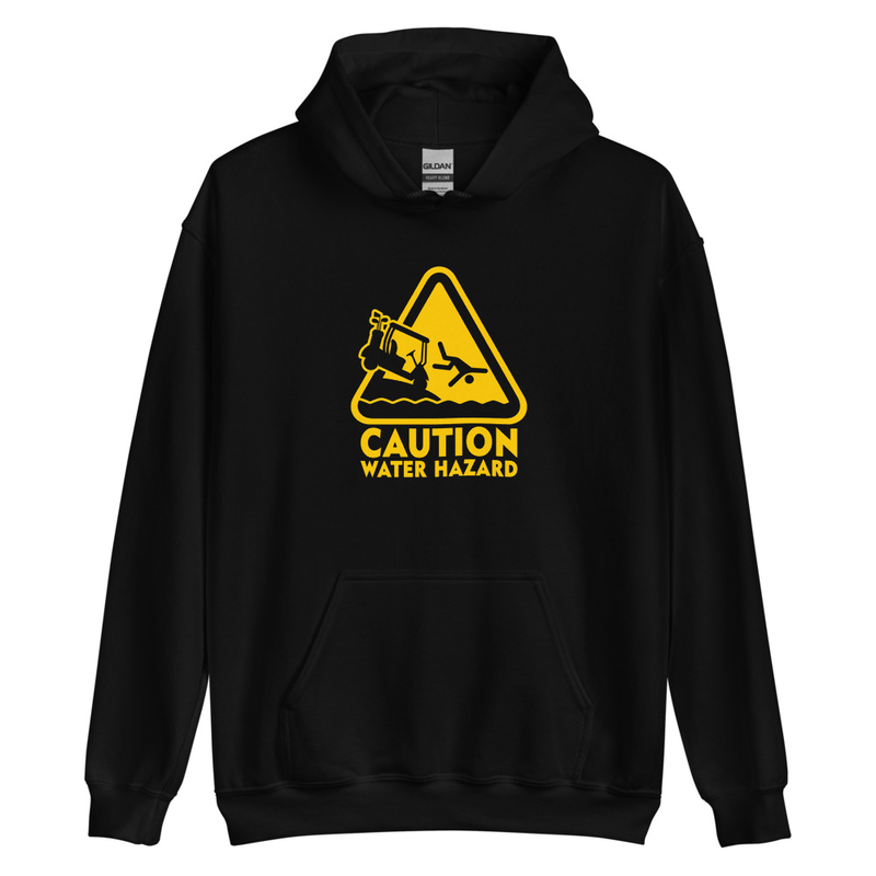 Caution Water Hazard Golf Unisex Hoodie