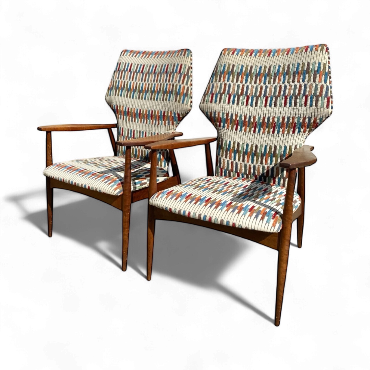 Mid Century Michel Arnoult Brazilian Rosewood Armchairs