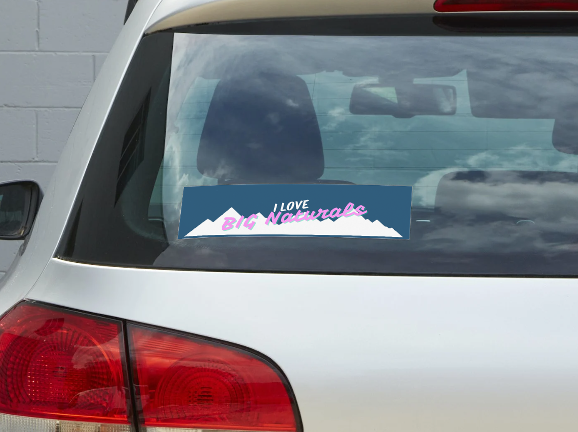 I Love Big Naturals Bumper Sticker