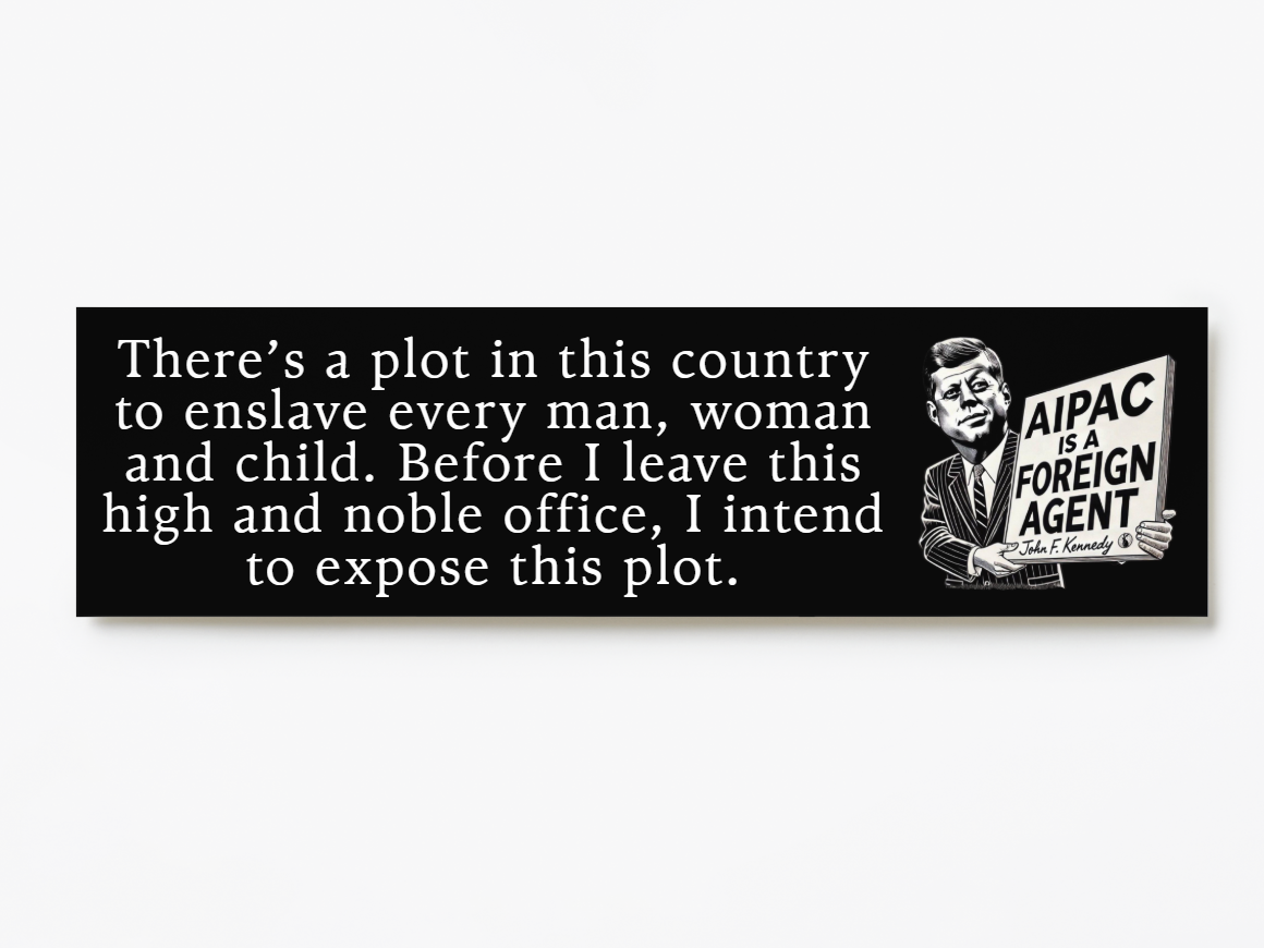 The Plot JFK Bumper Sticker