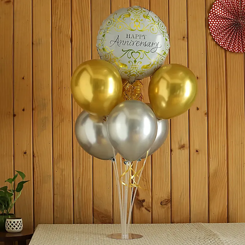 Gold & Silver Congratulations Balloon Bouquets