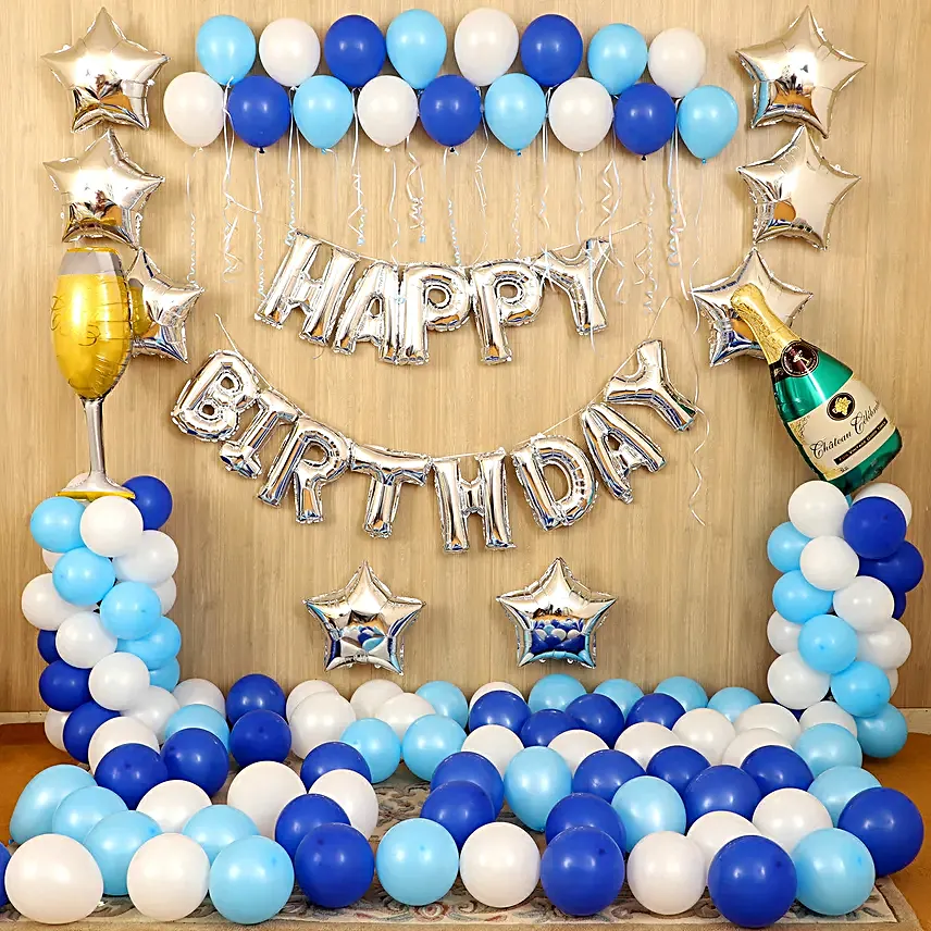 Blue Themed Birthday Decor