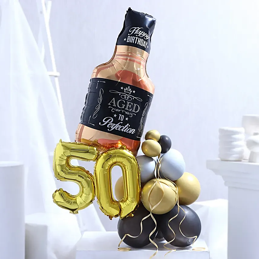 Golden Jubilee Balloon Bouquet