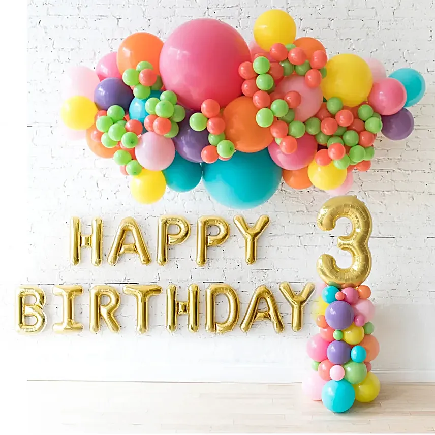 Colorful Birthday Balloon Decoration Set