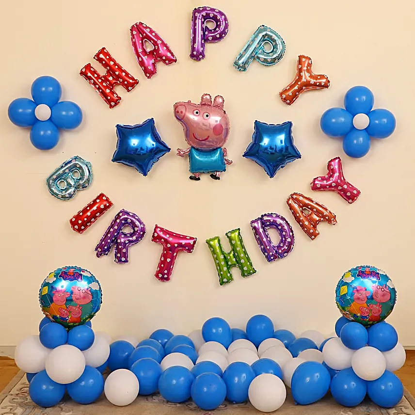 Peppa Pig Birthday Balloon Decoration Set