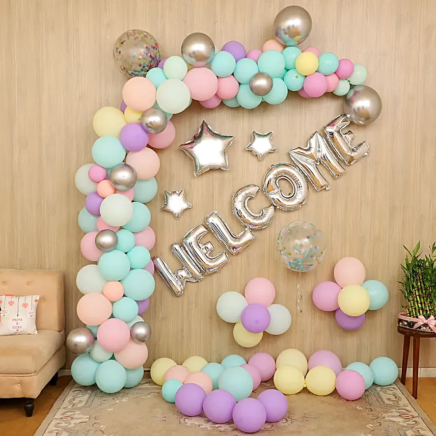 Pastel Balloon Welcome Decoration Set