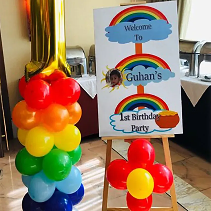 Rainbow Theme Birthday Decor