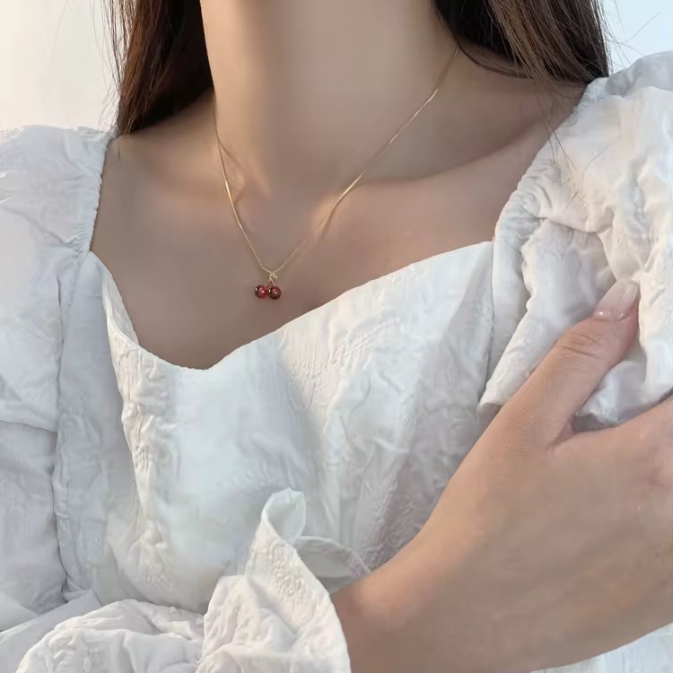 Cherry Pendant Jewelry Set