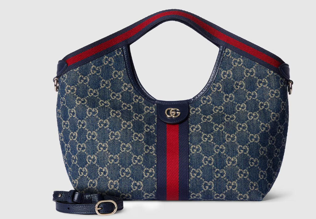 Gucci Ophidia GG Denim Shoulder Bag