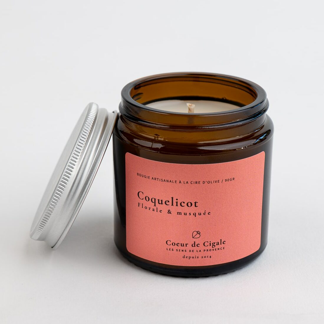 Bougie parfumée Coquelicot – cire d’olive - Made in France