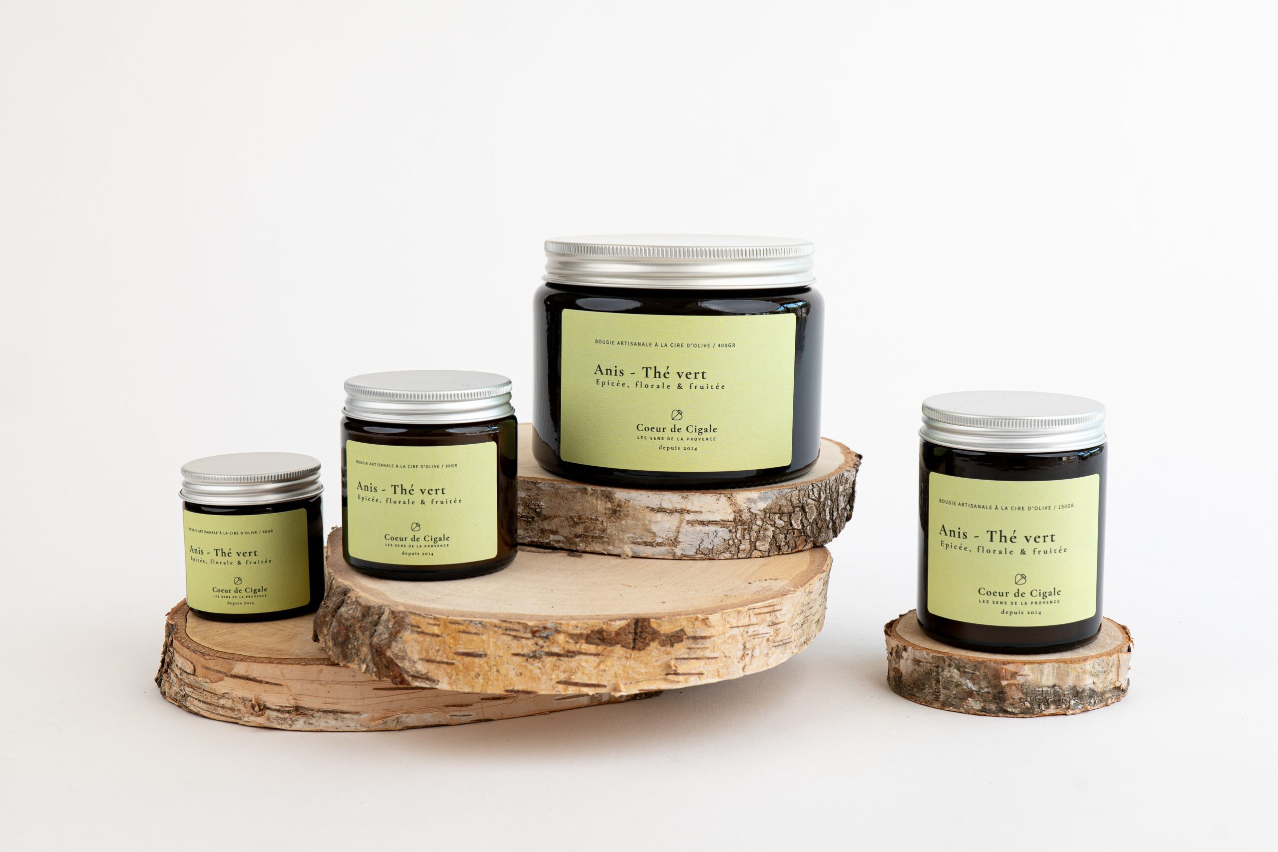 Bougie parfumée Anis et thé vert – cire d’olive - Made in France