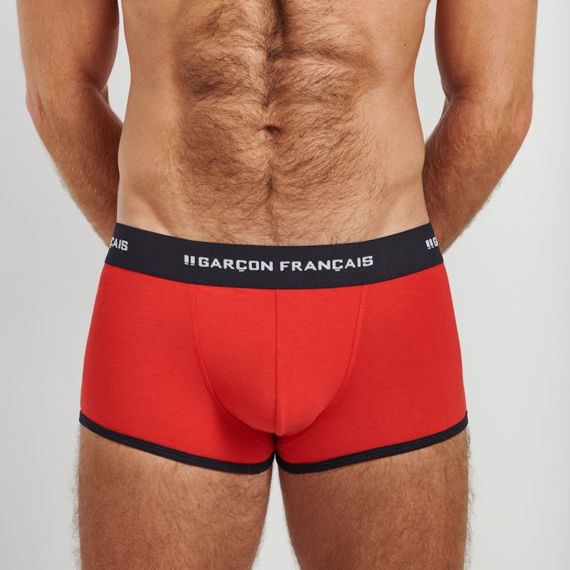 Boxer court rouge - Made in France