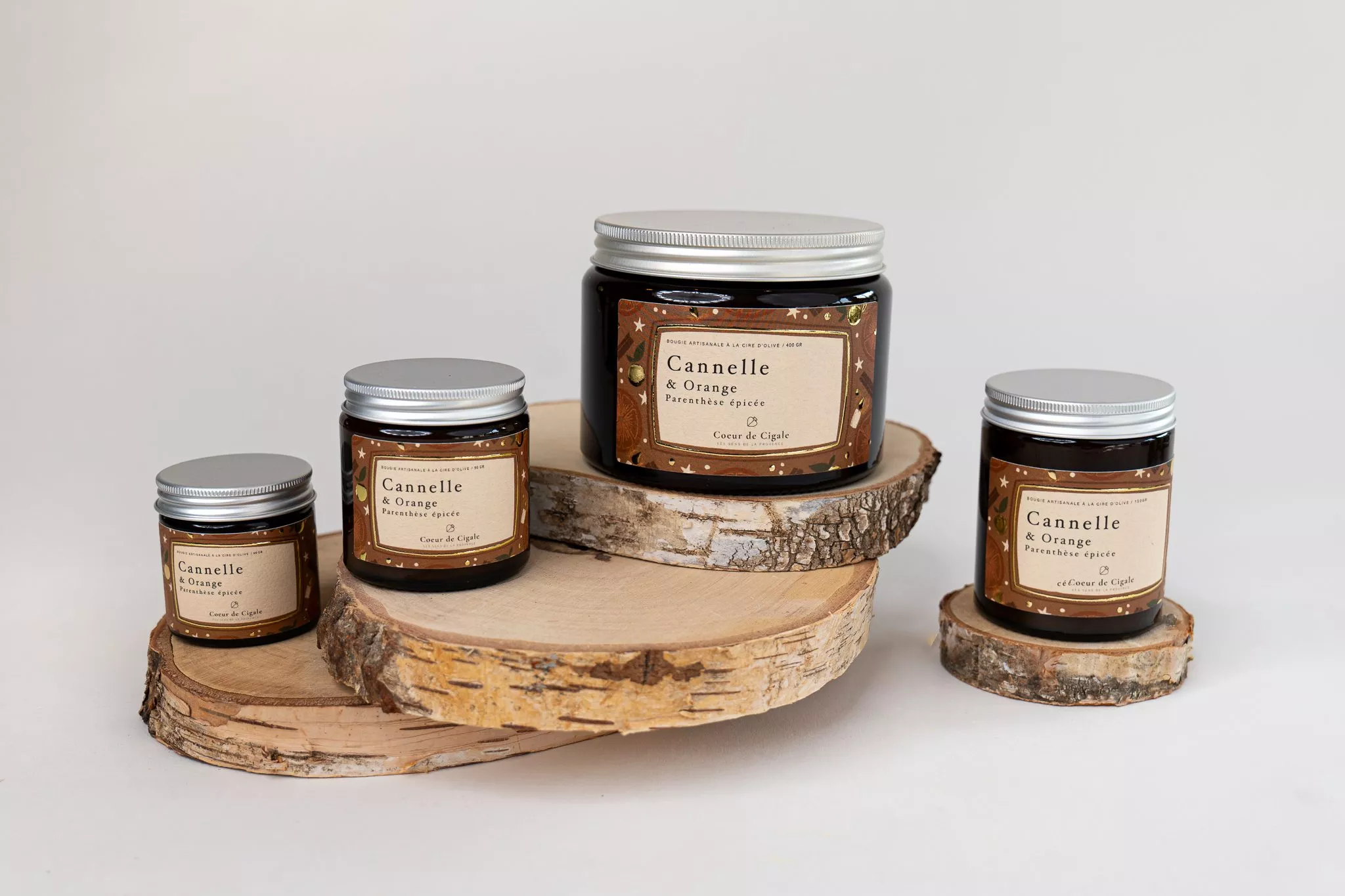 Bougie parfumée Cannelle orange – cire d’olive - Made in France