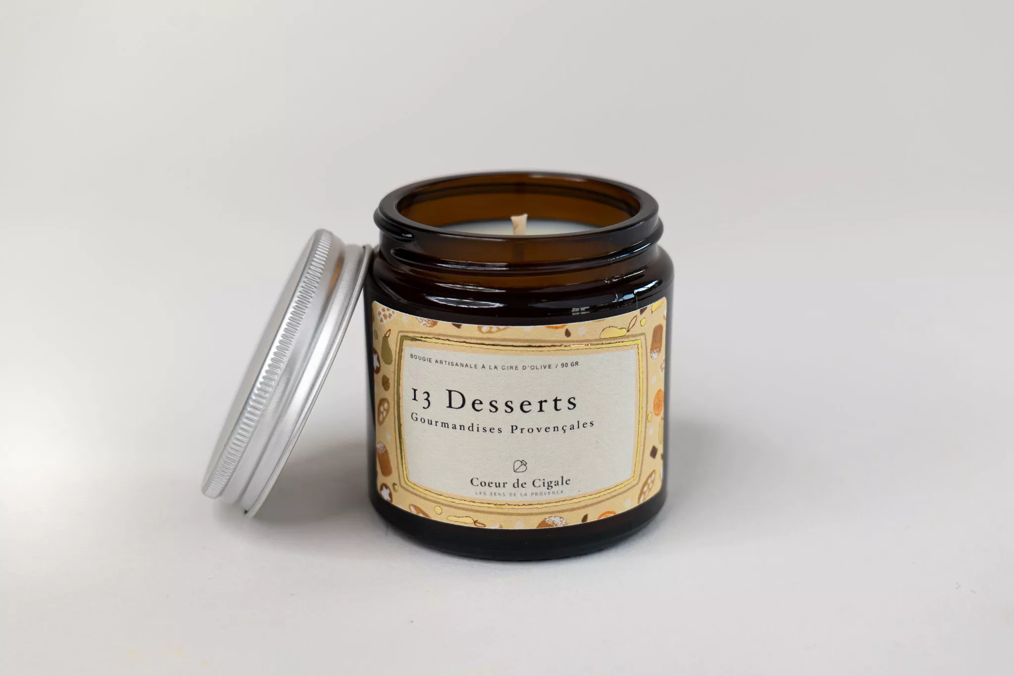 Bougie parfumée 13 Desserts – cire d’olive - Made in France