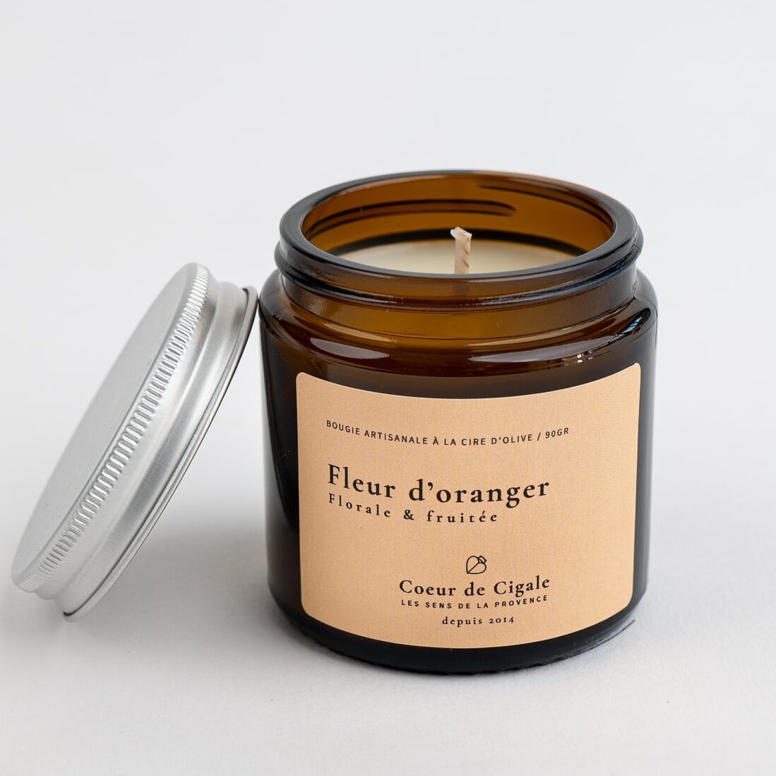 Bougie parfumée Fleur d’Oranger – cire d’olive - Made in France