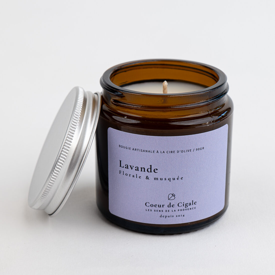 Bougie parfumée Lavande – cire d’olive - Made in France