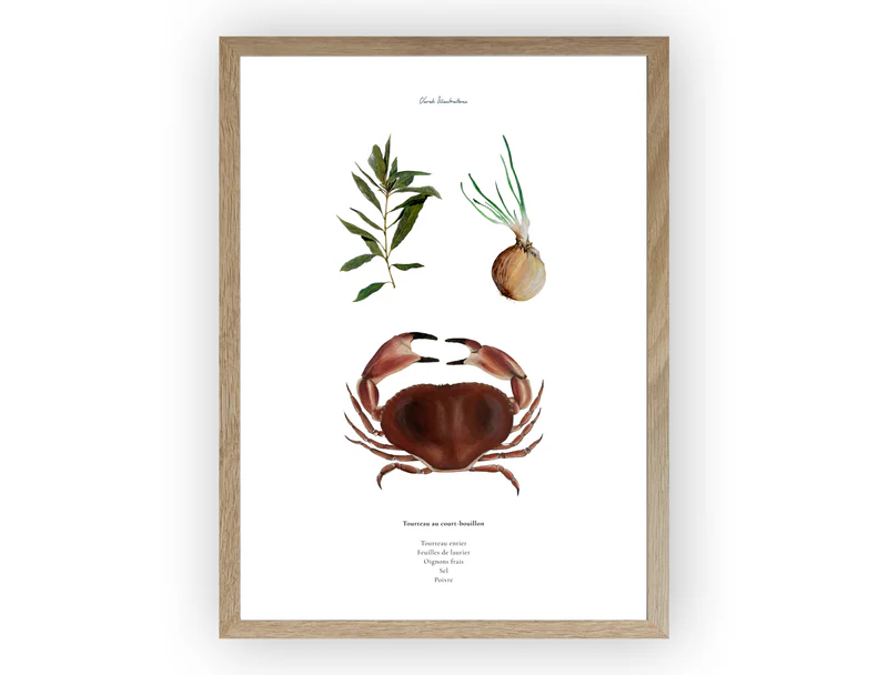 Affiche : La recette du Tourteau au Court-Bouillon