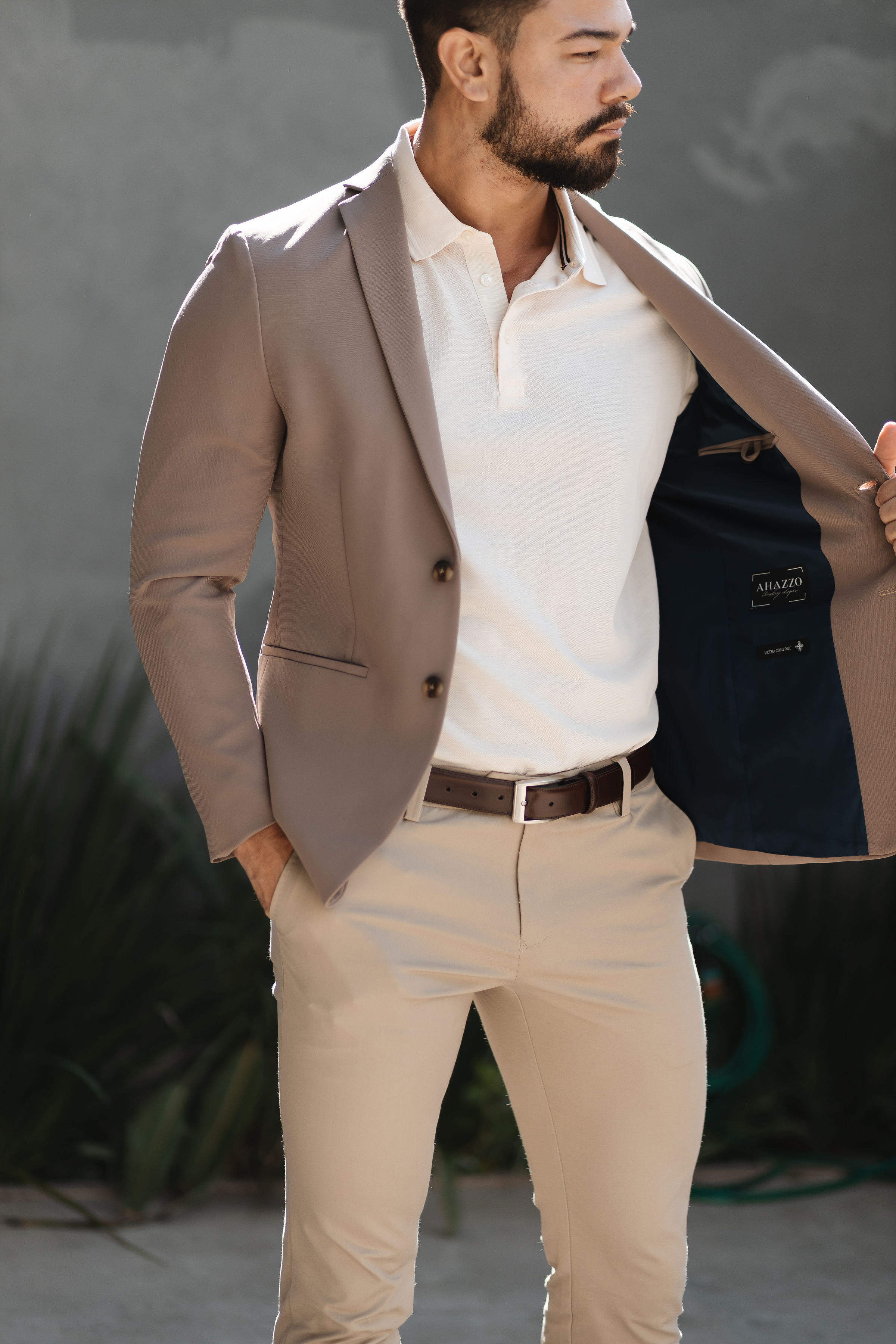 Blazer Masculino Bege