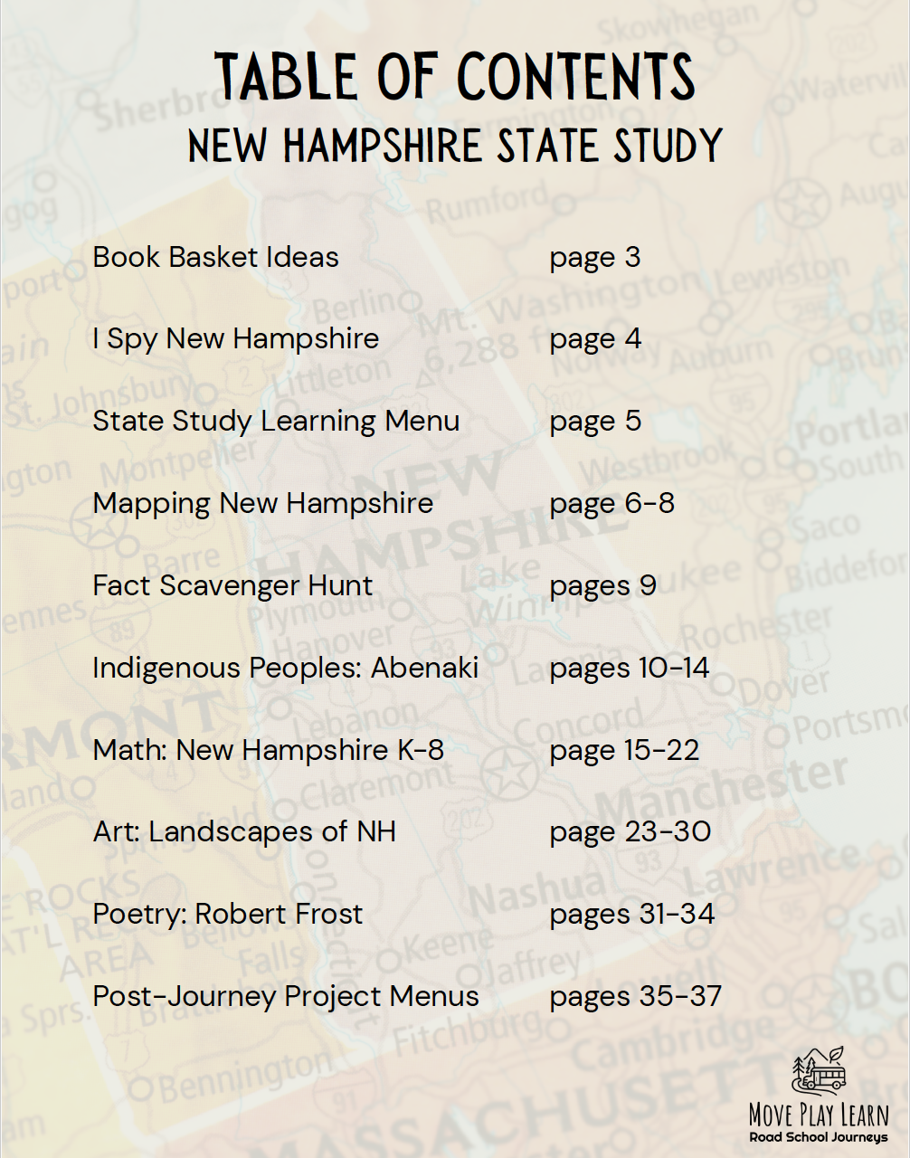 New Hampshire State Study Curriculum