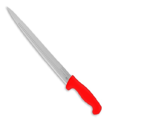 Cuchillo cecinero 18" mango rojo