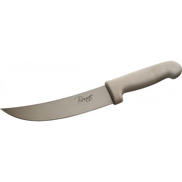 Cuchillo bistecero curvo mango de plástico